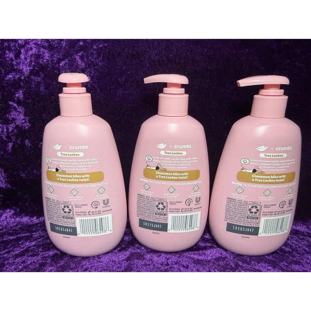 Dove Crumbl Hand Wash Lot 3 Tres Leche Crumble Limited Edition 12 oz Soap